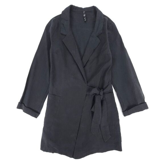 ZARA Faded Effect Wrap Front Blazer Romper Mini Dress Playsuit XS Black Minimal - Picture 1 of 8